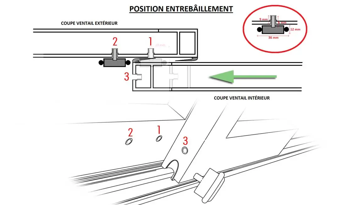 Image verrou les 3 positions